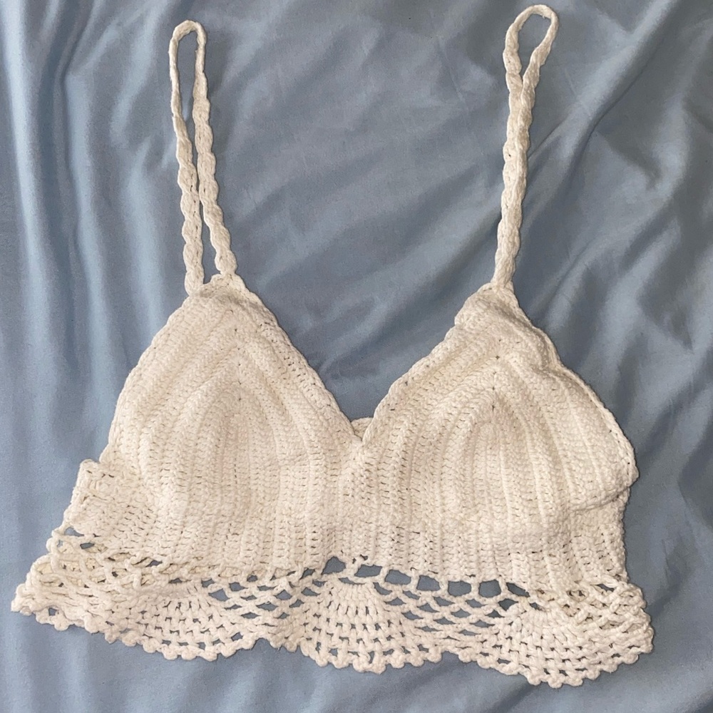 Crocheted crop top